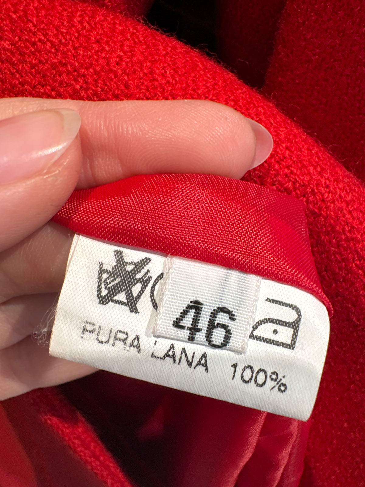 Sacou cambrat din tweed vintage italian excepțional cu revere late în croi lung