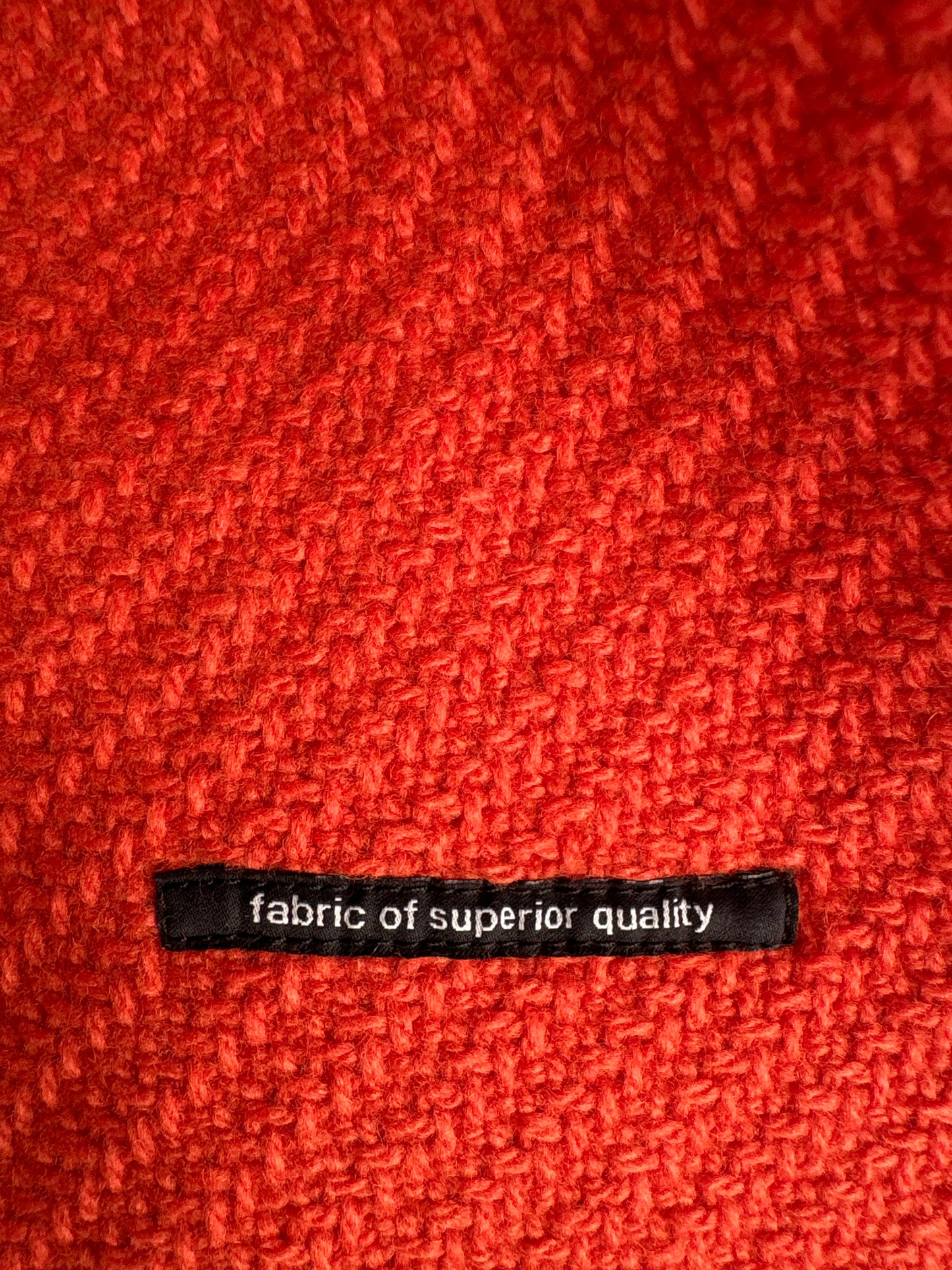 Jacheta cambrata oranj din tweed texturat superb din lana extrafina