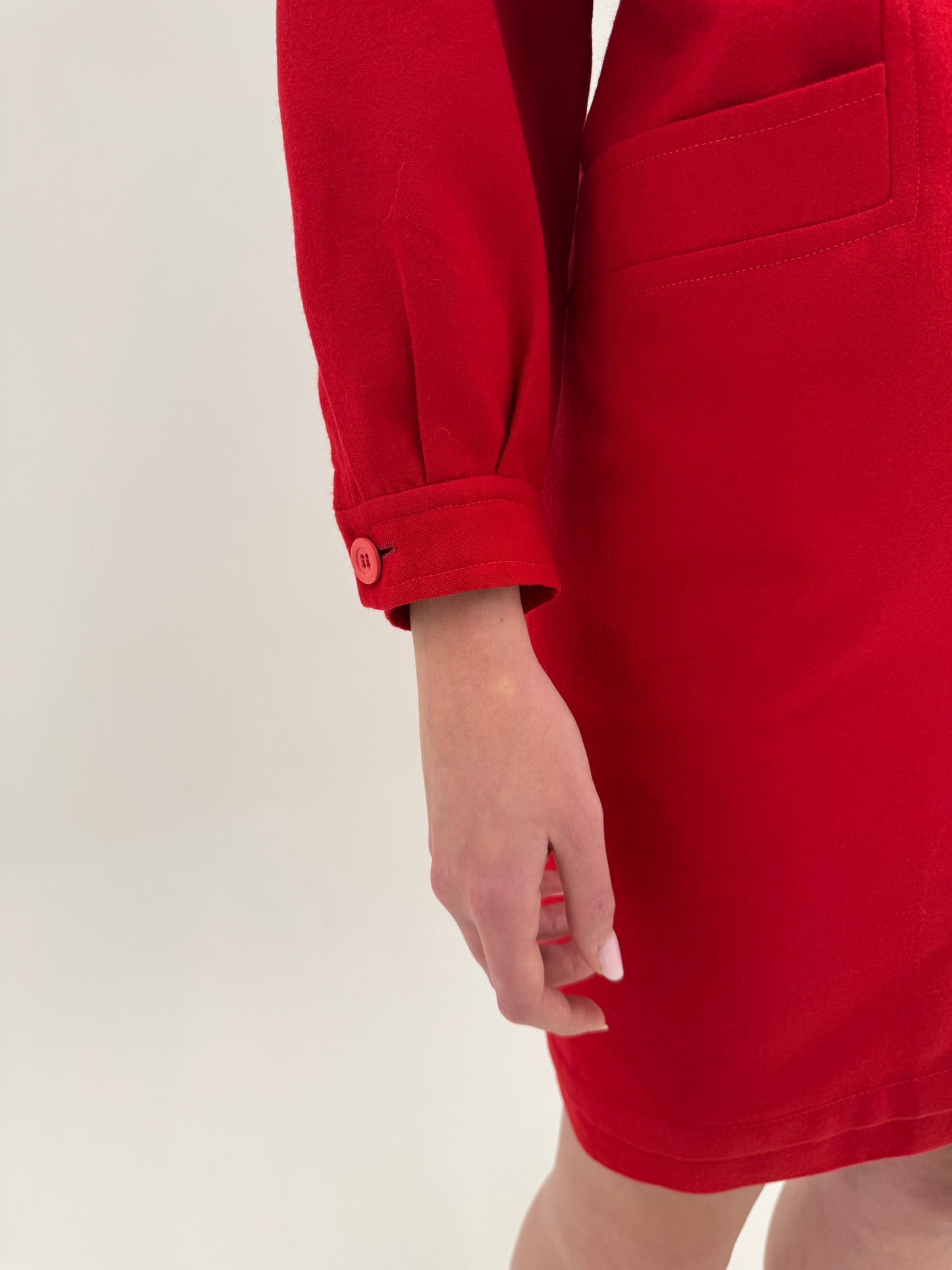 Rochie Old vintage anii 80 din creppe de lana Armani