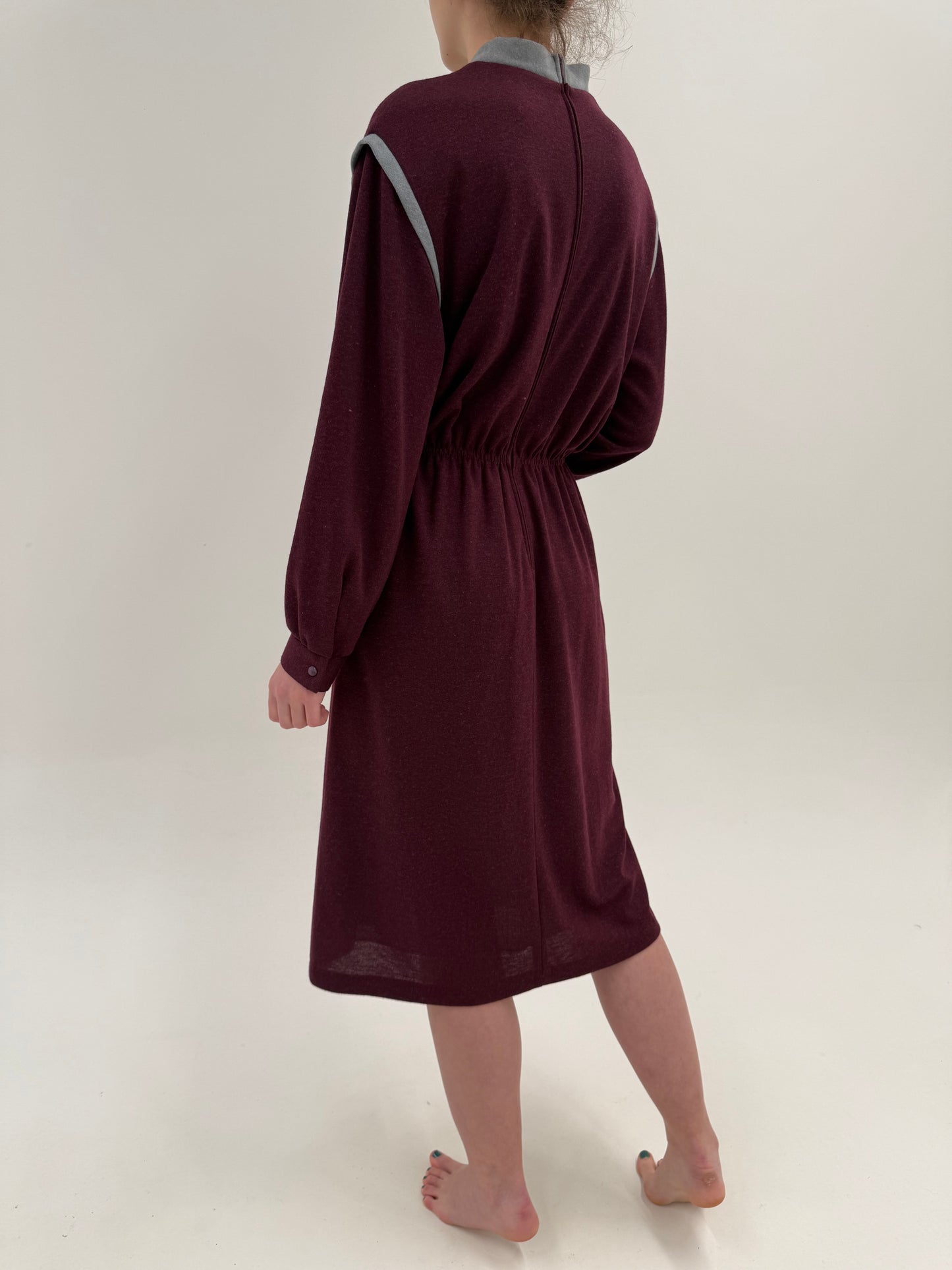 Rochie vintage în croi retro modern cu talie ultra înaltă elastică