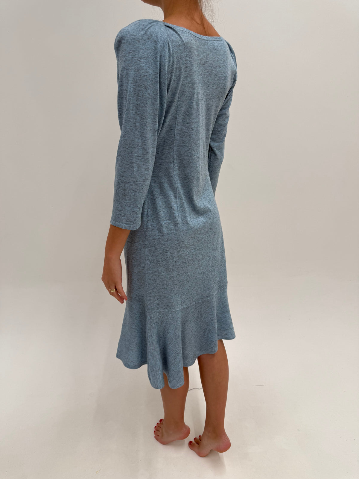 Rochii mermaid vintage noi din tricot extrafin pastelat din bumbac cu un touch de lana