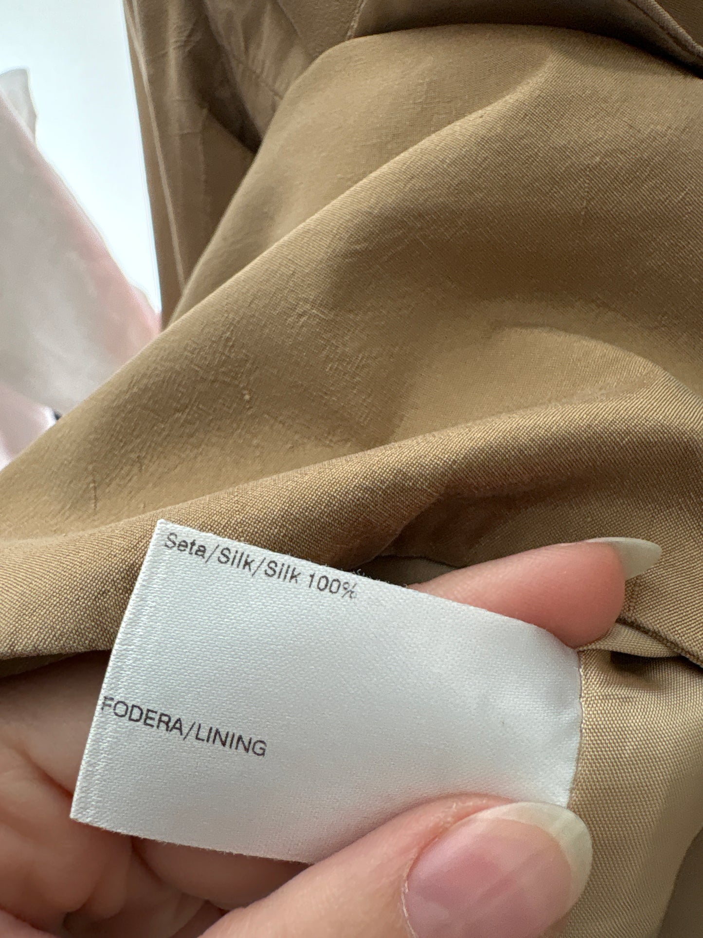 Sacou petite camel de brand luxury din mătase naturală dupioni