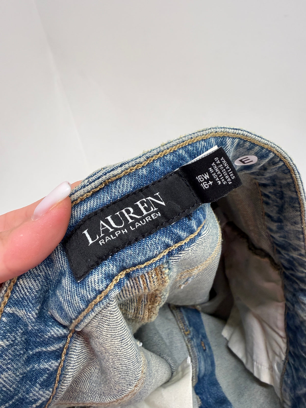 Fustă Ralph Lauren din jeans moale de vară ultra confort