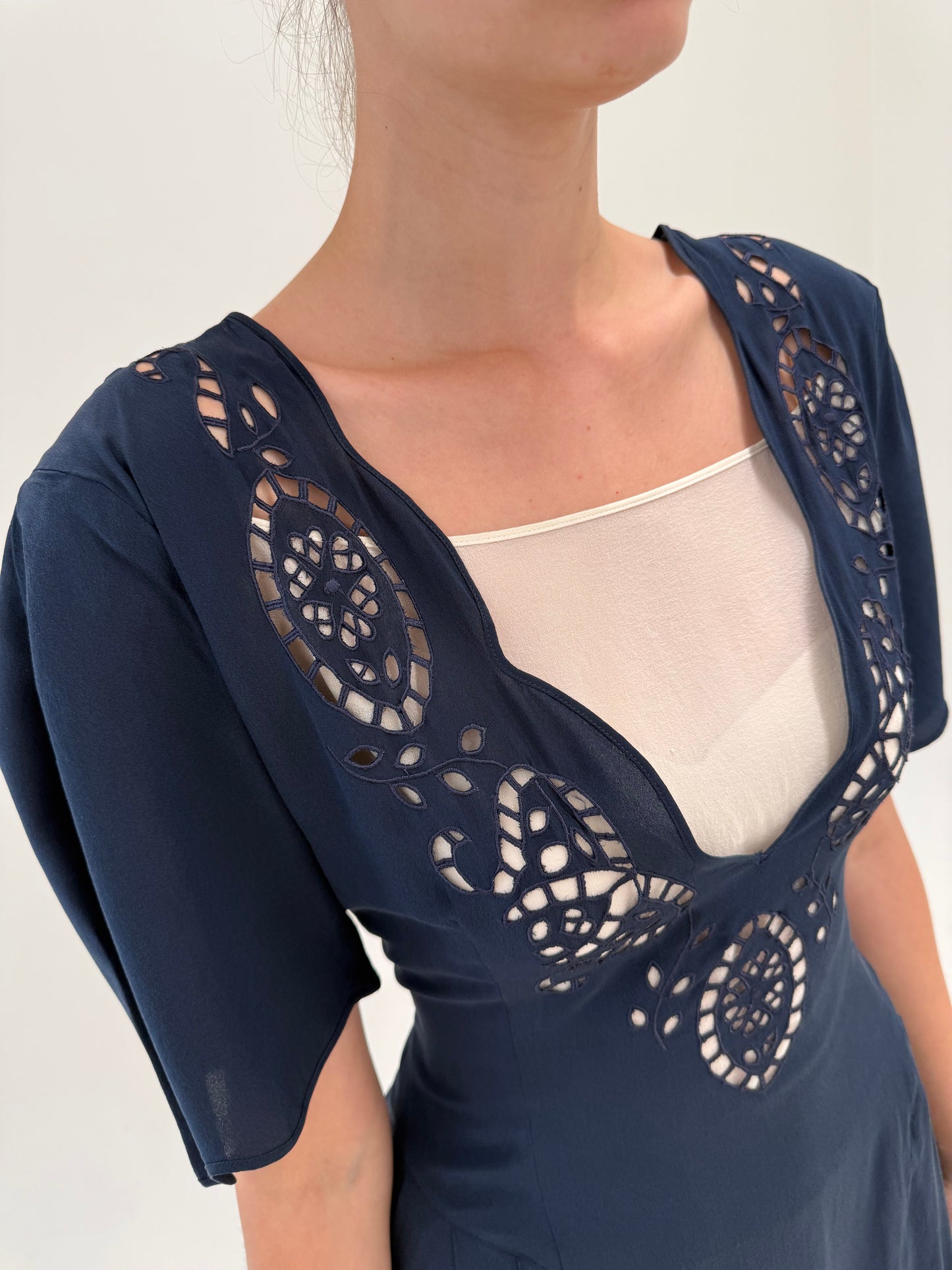 Rochie de brand luxury vintage Mariella Burani din mătase naturală