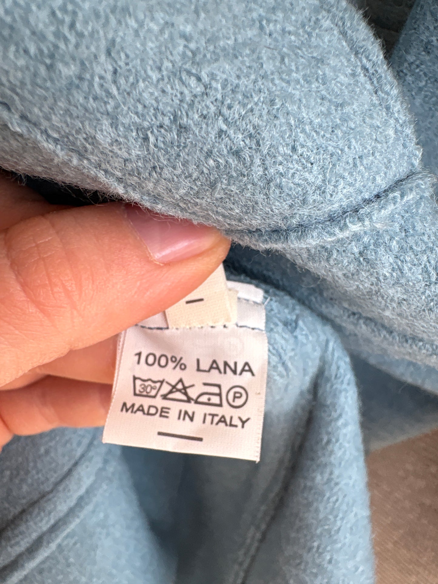 Sacou Italian high end baby blue petite din boiled wool extra confort