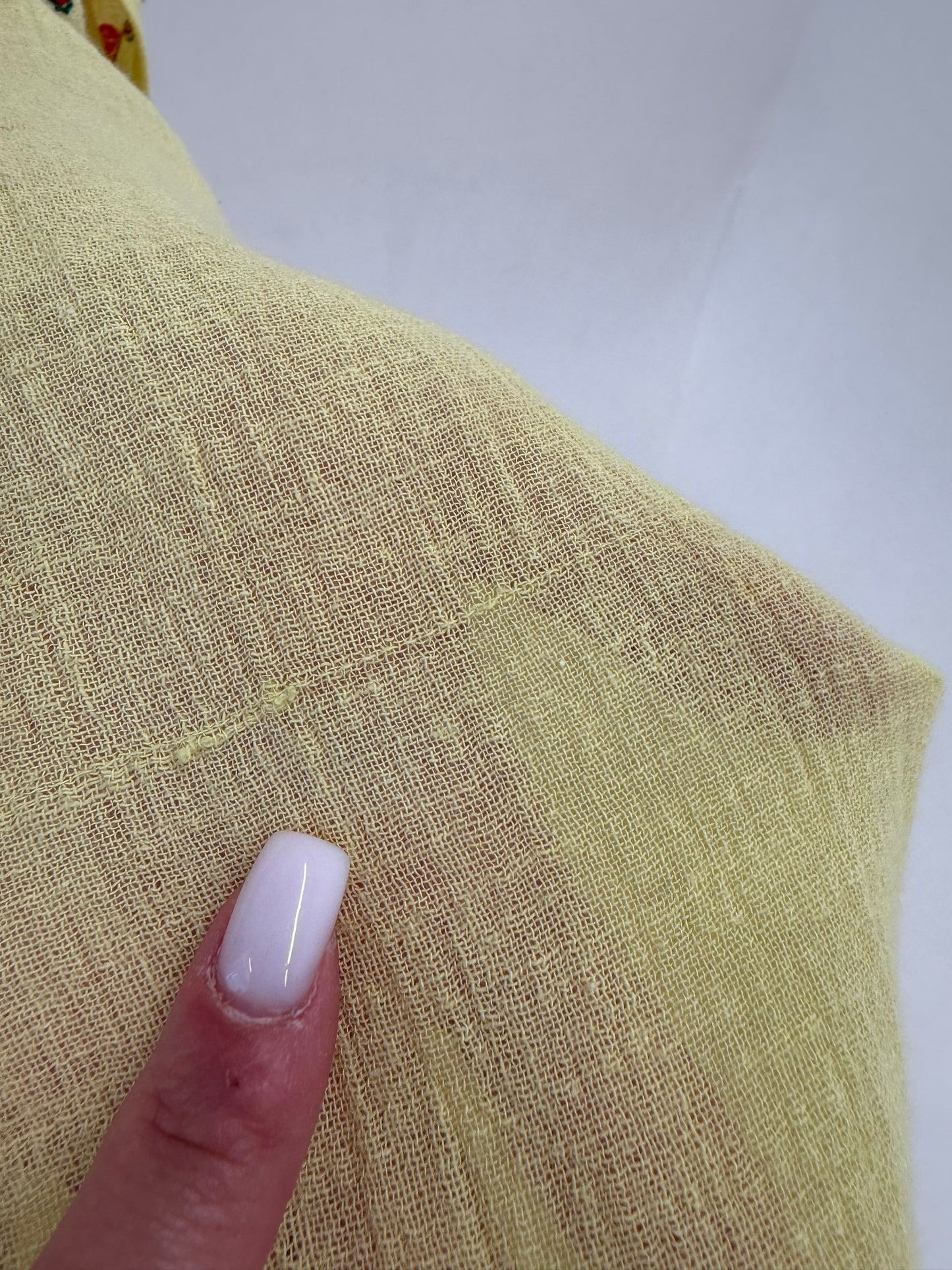 Rochie vintage maxi din pânză excepțională moale de bumbac cu broderie