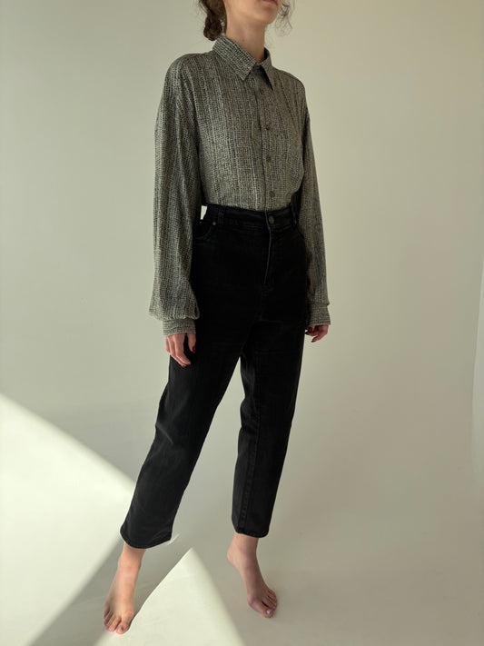 Jeans vintage ultra confort modelatori cu talie înaltă