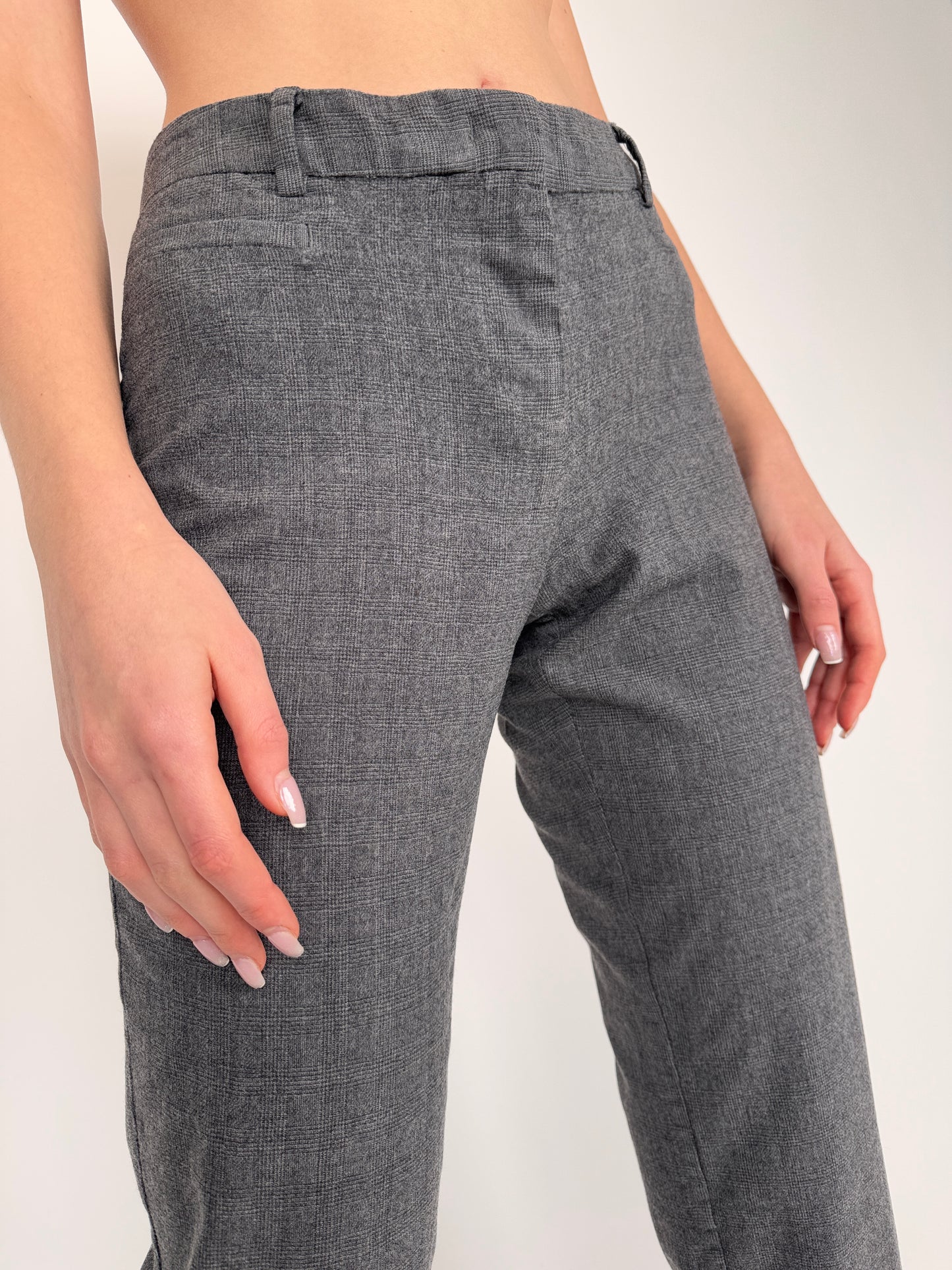 Pantaloni Max Mara din lana extrafina în carouri