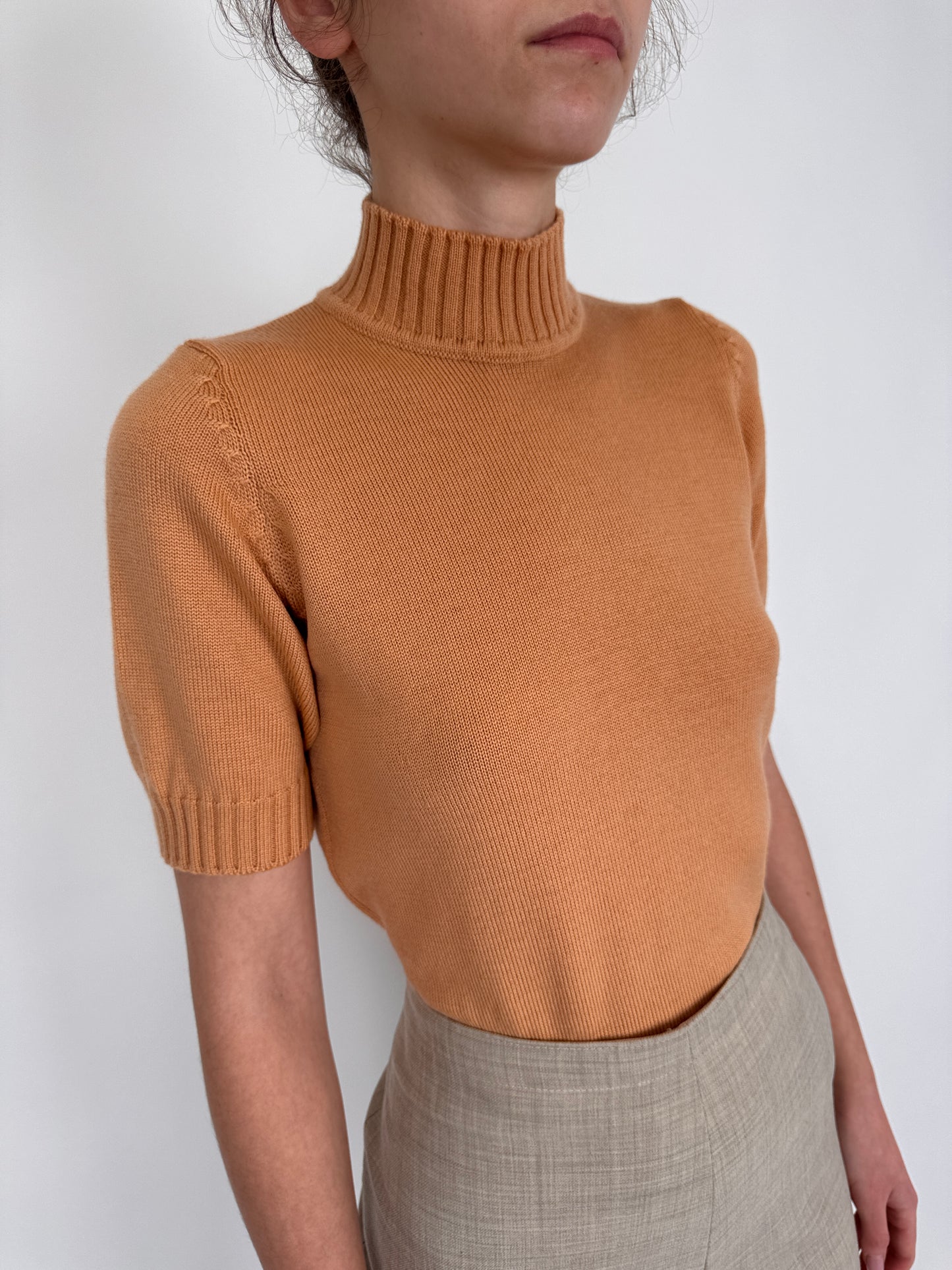 Maleta copper Tan din lana merino extrafina