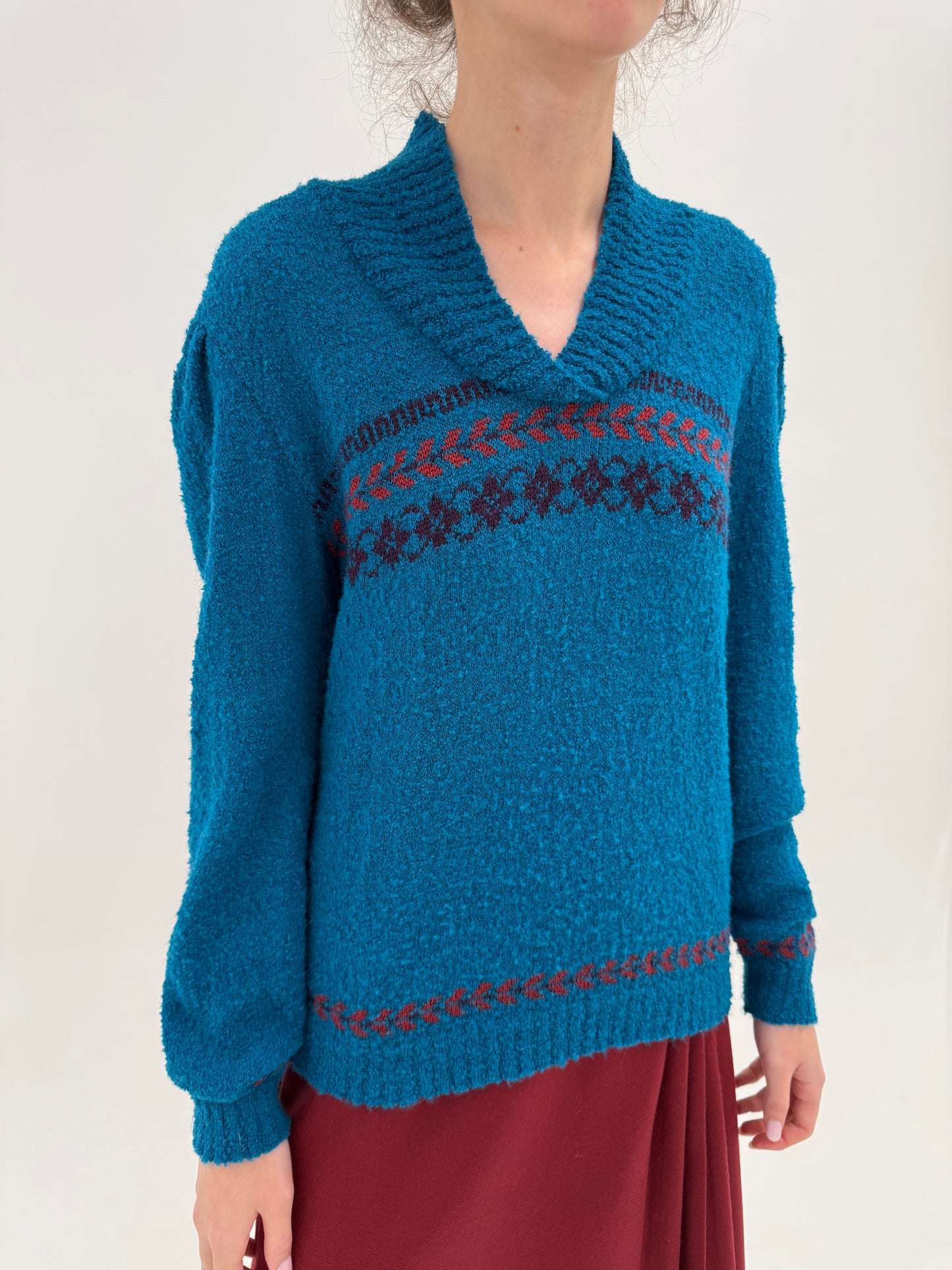 Pulover vintage din lana și mohair