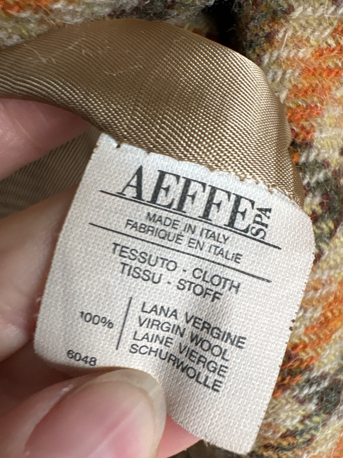 Sacou petite Alberta Feretti petite cambrat din tweed gros de lana camel