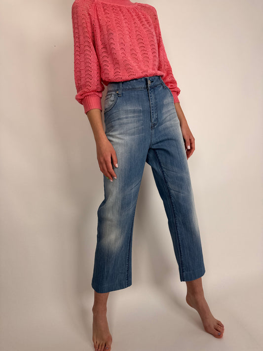 Jeanși lighter wash modelatori cu talie înaltă