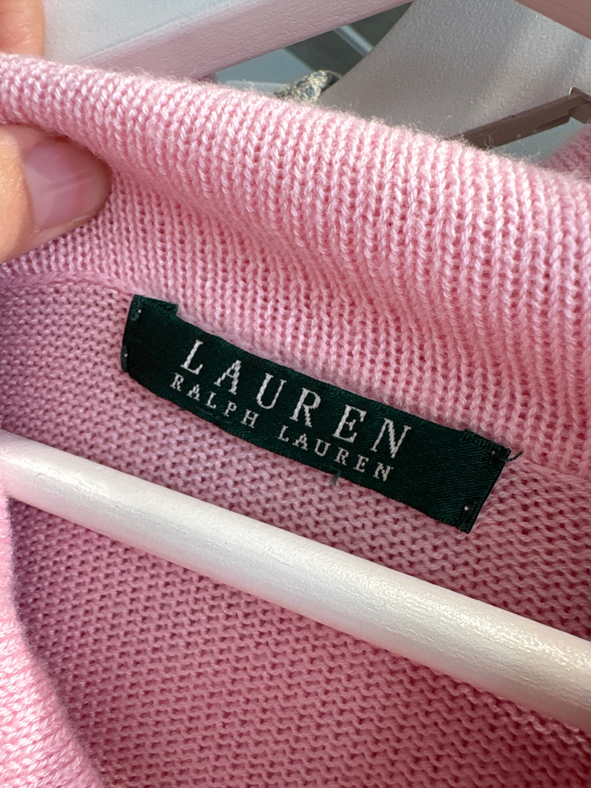 Pulover Ralph Lauren powder pink din mix de lana extrafina cu guler sal