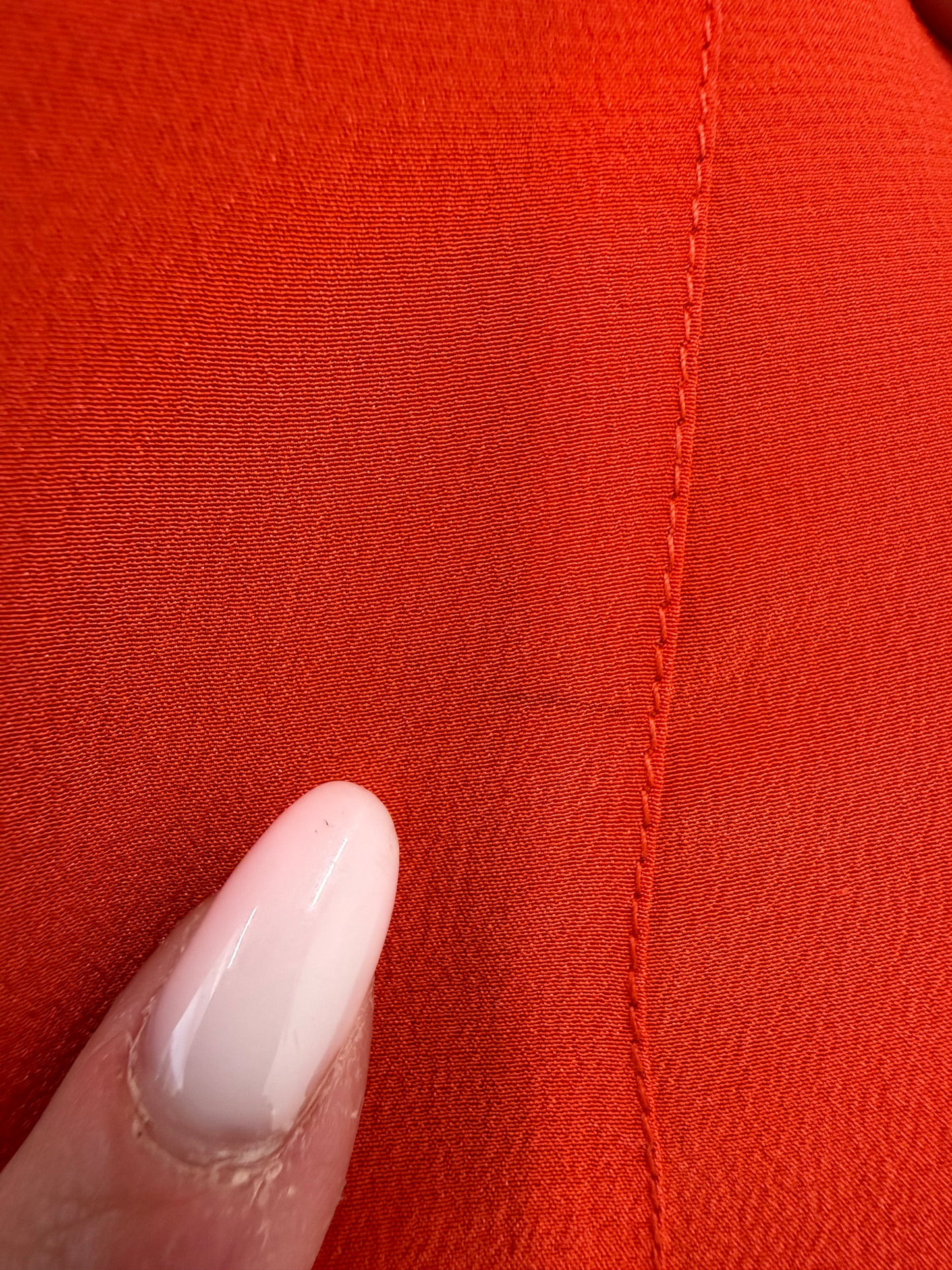 Rochie vintage din mătase naturală electric coral red în croi ușor cambrat