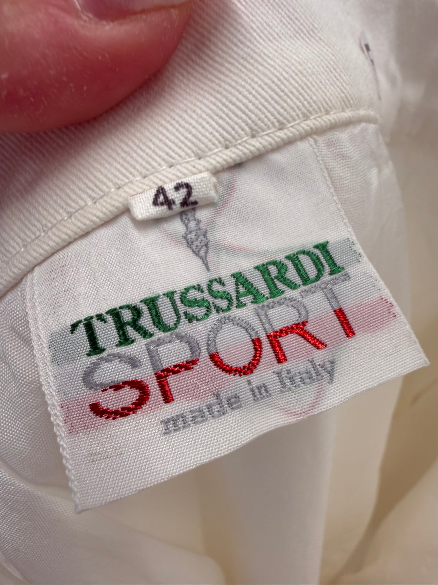 Fustă luxury Trussardi creion midi cu talie ultra înaltă din jeans de vară