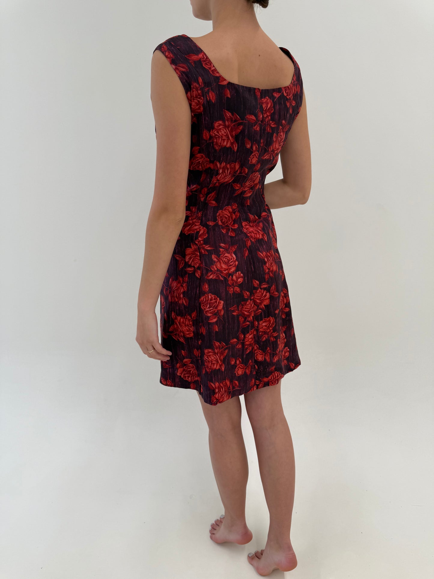 Rochie Old vintage anii 60 de la business la cocktail din mătase naturală