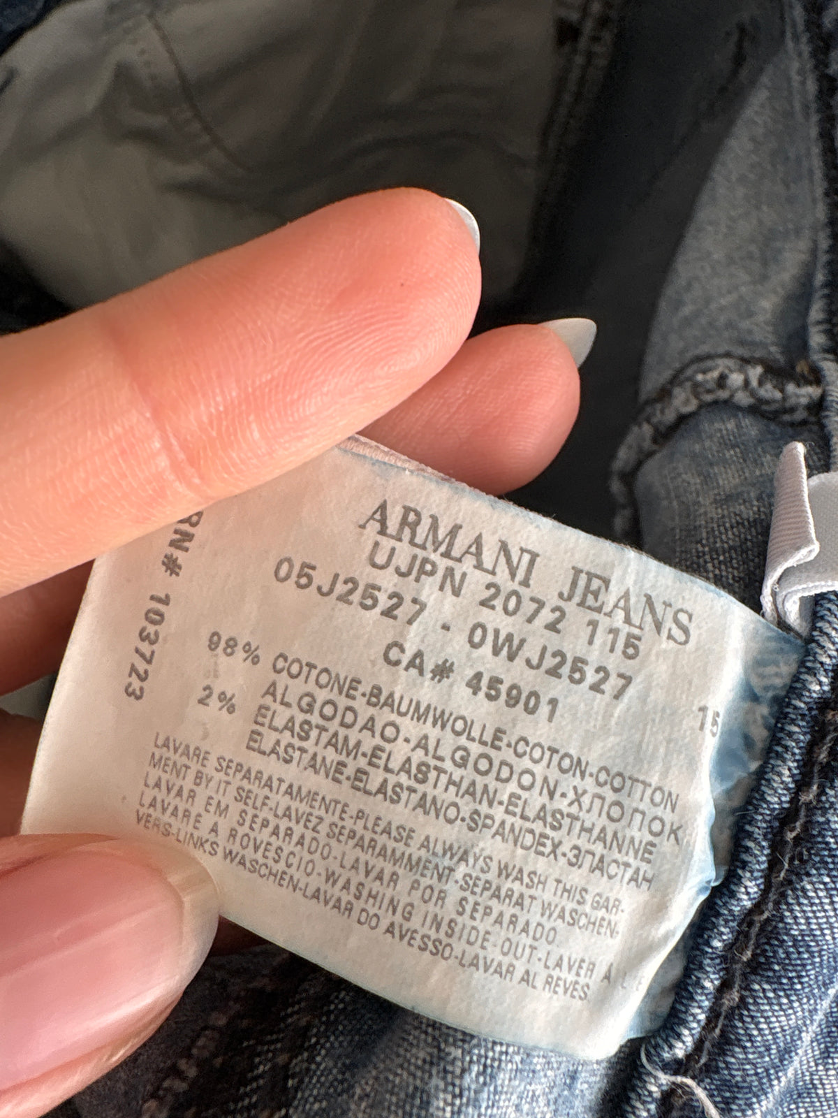 Jeans Armani vintage bootcut classic wash ușor modelator ultra confort
