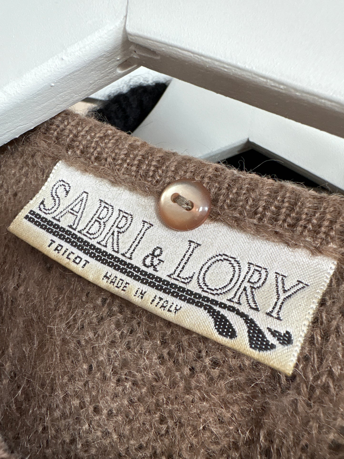 Pulover de brand luxury de tricotaje italian lucrat manual din baby mohair