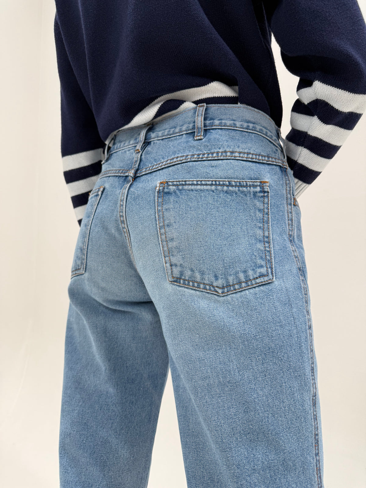 Jeans vintage petite classic wash din jeans vintage gros premium