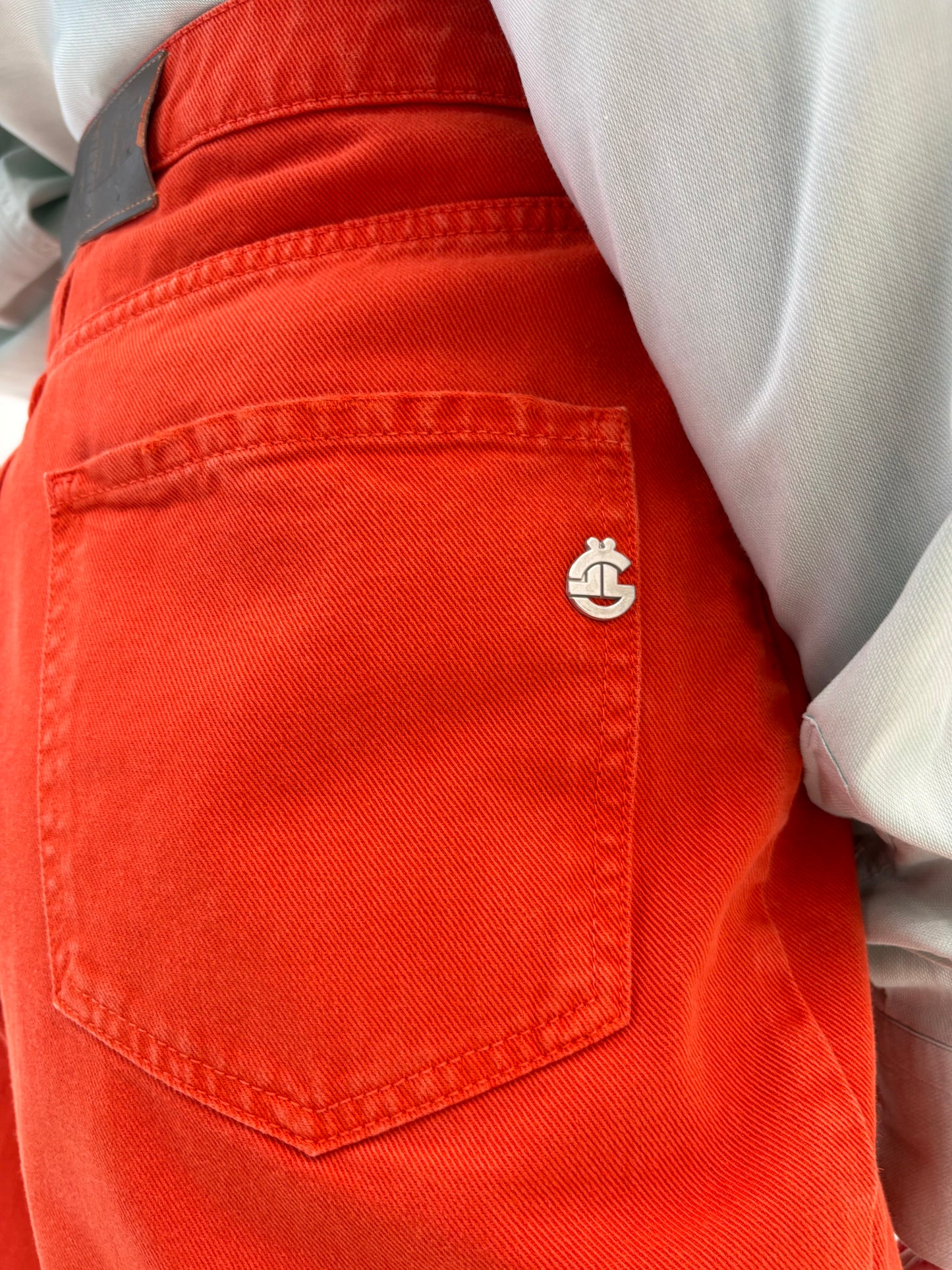 Jeans de brand premium italian Barrel petite cu talie ultra înaltă