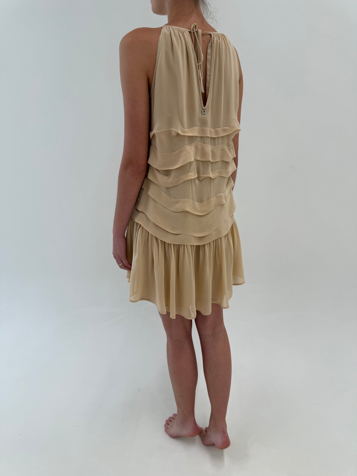 Rochie boho camel de brand super premium italian Twinset de la zi la seară