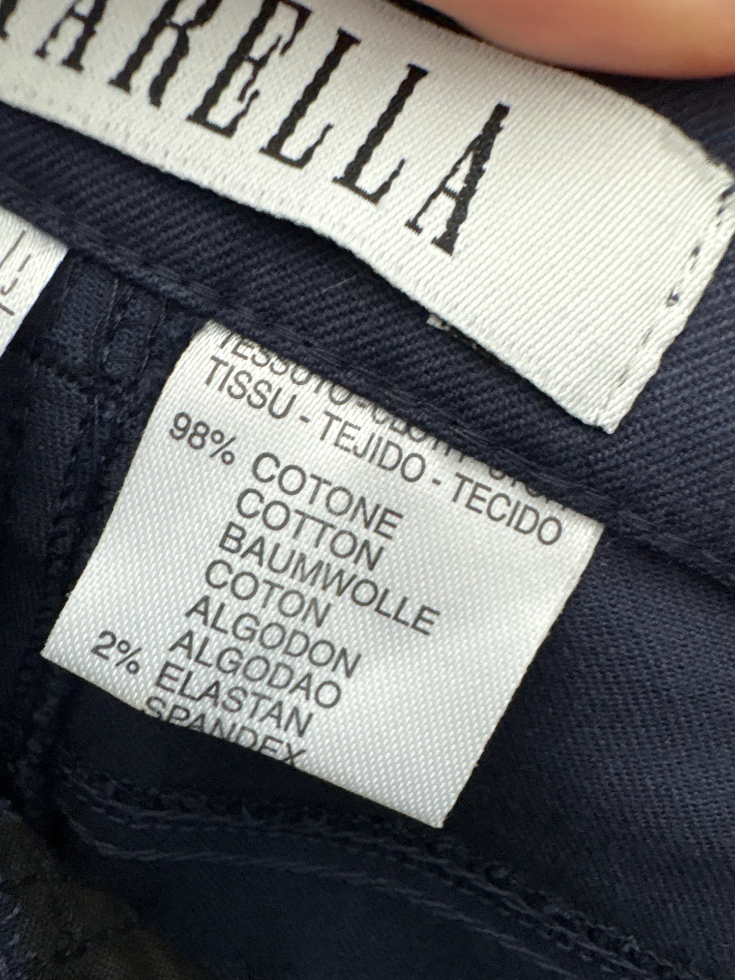 Pantaloni Navy tall Marella by Max Mara din bumbac în croi clasic