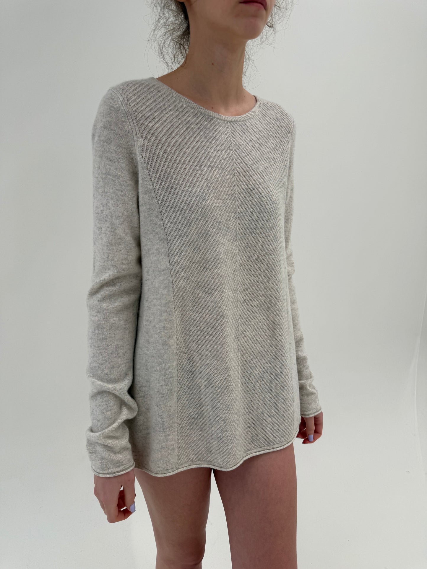 Pulover luxury Vince din cașmir excepțional off white