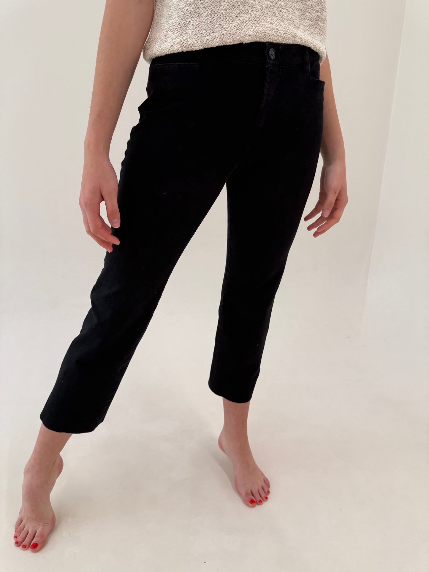 Jeans petite Ralph Lauren ușor modelatori dark wash