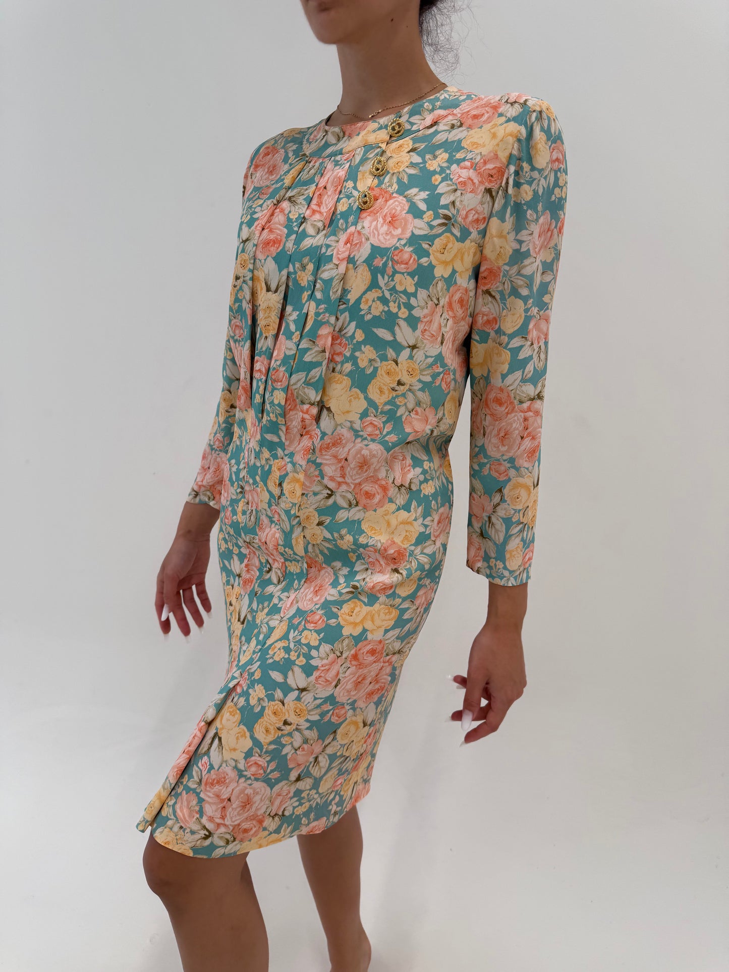 Rochie luxury Luisa Spagnoli din mătase naturala în culori pudrate