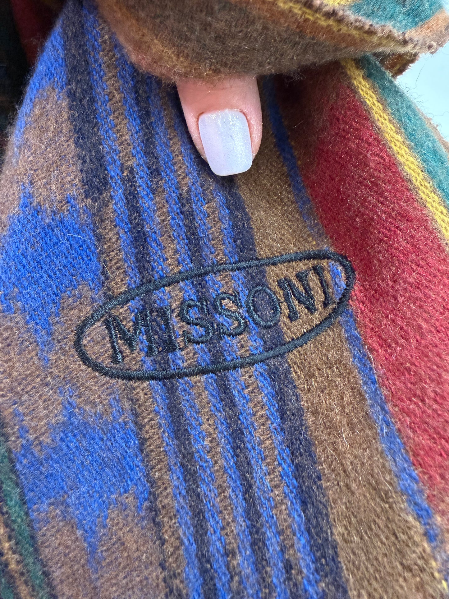 Fular luxury Missoni XXL din lana plină extrafina în culori superbe