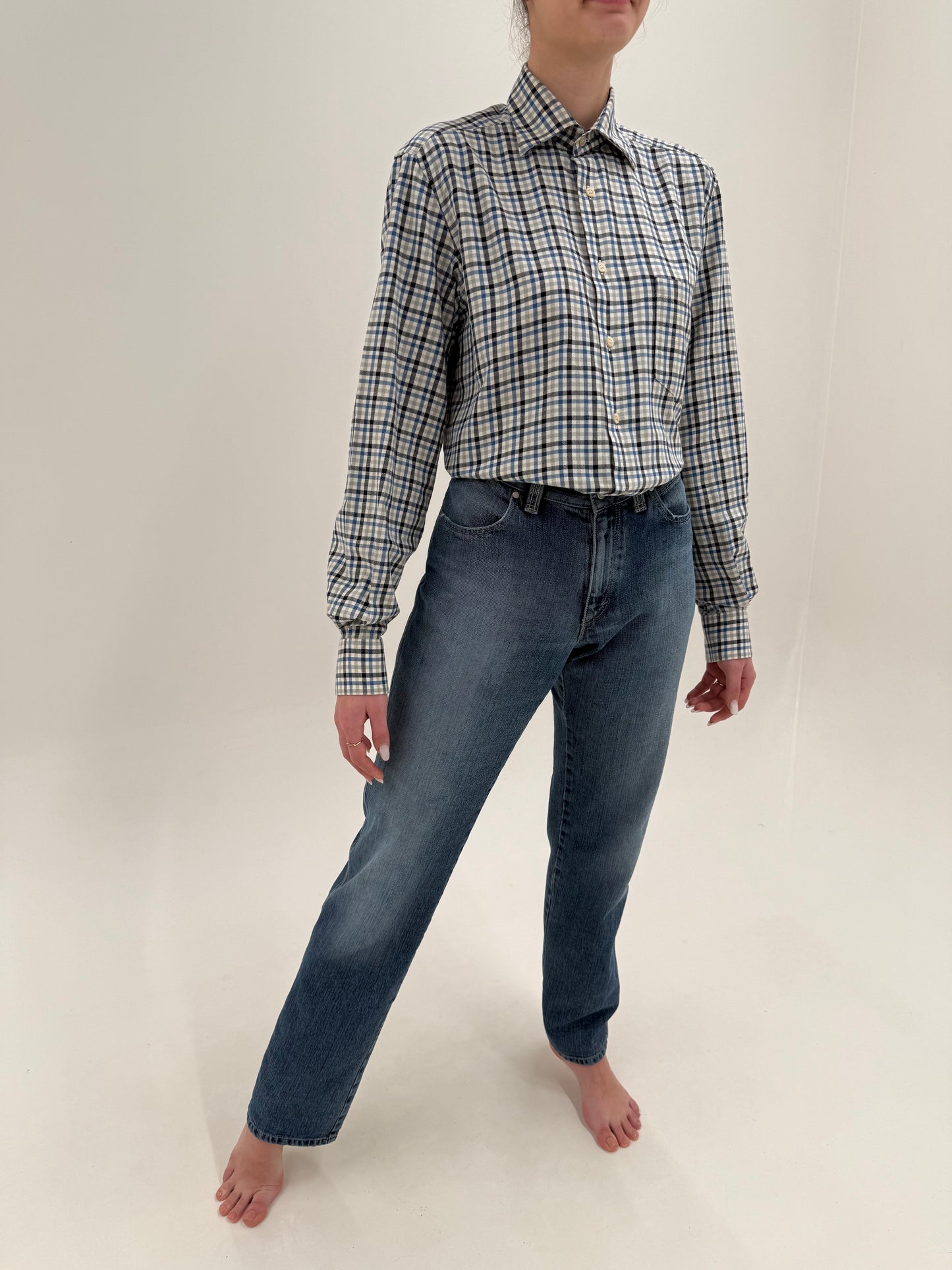 Jeans Burberry tall in croi clasic și classic wash