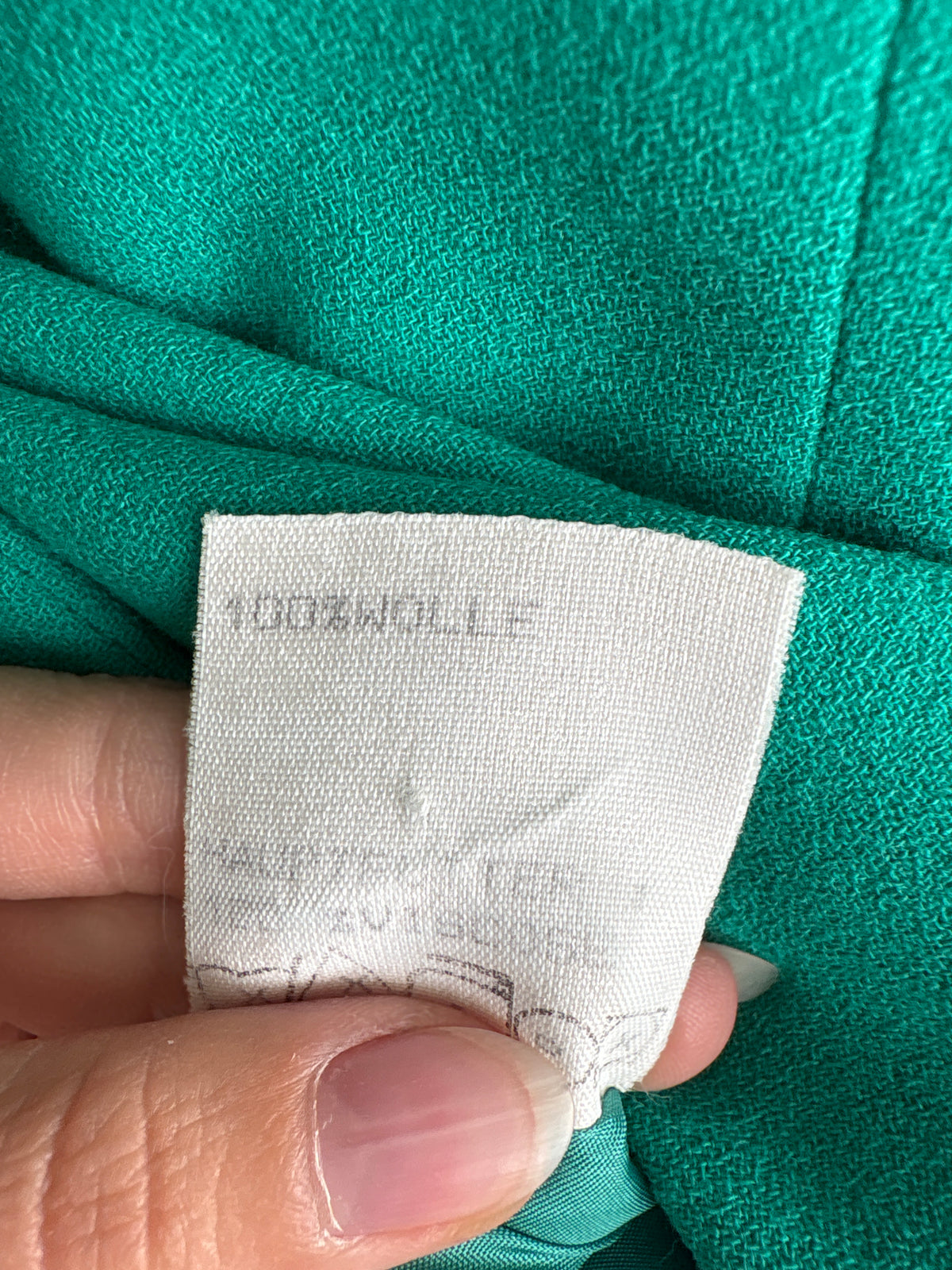 Sacou vintage emerald green excepțional din lana extrafina twill