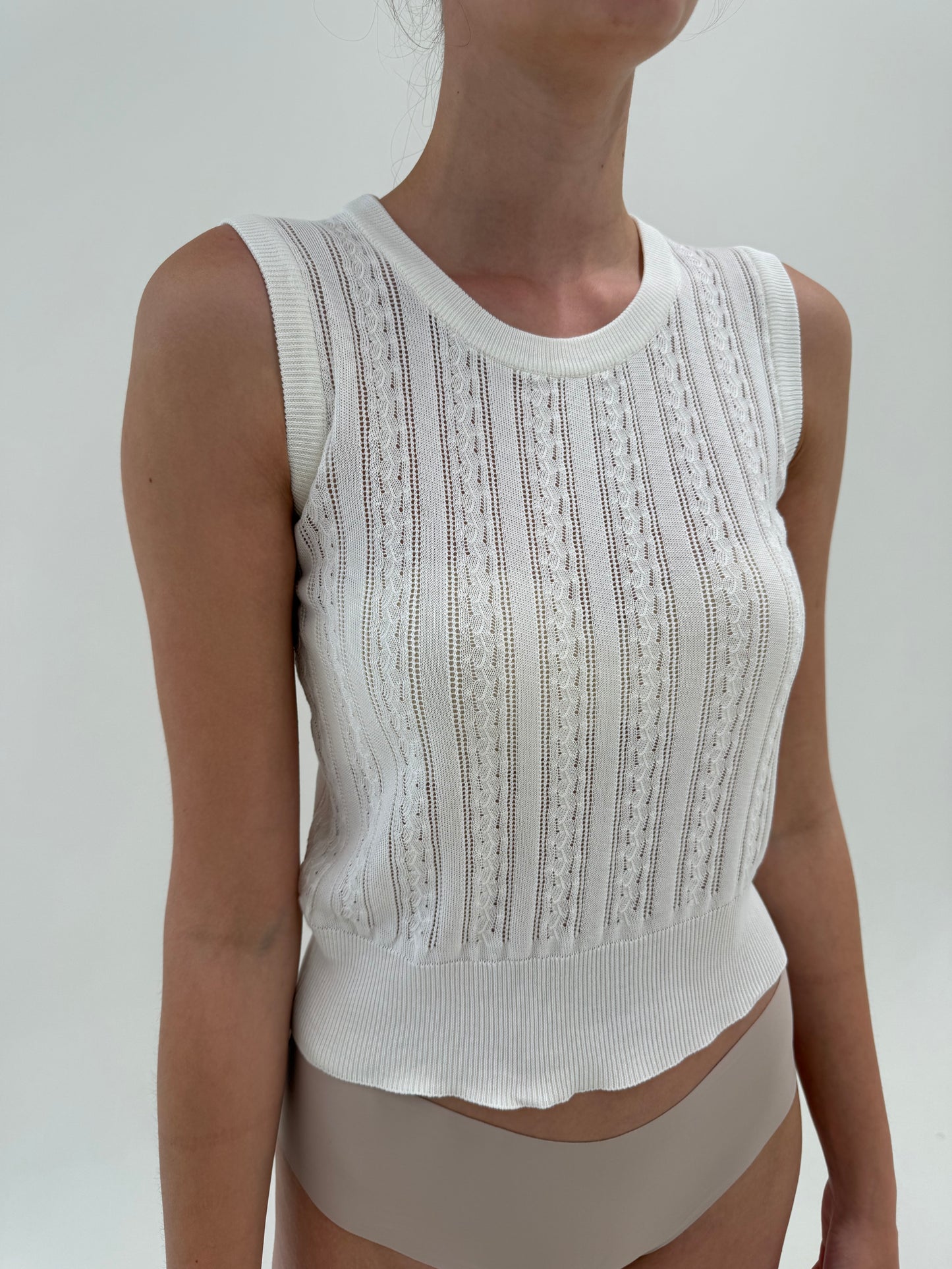 Top vintage luxury Emanuel Ungaro sfârșit de ani 80 din bumbac Filo di Scozia