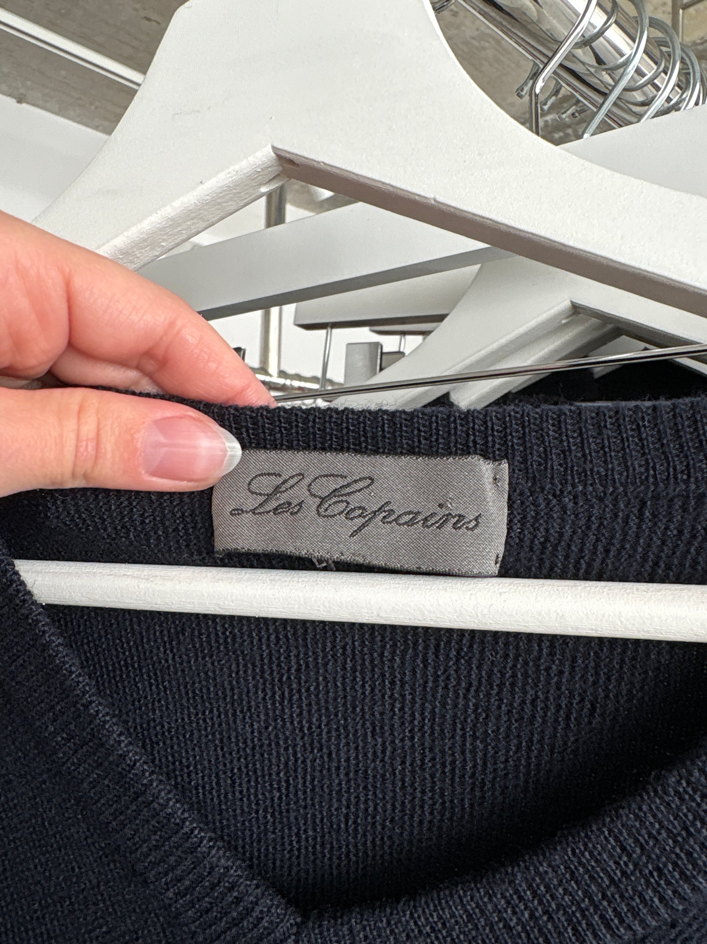 Pulover luxury Les Copains din lana merino extrafina de gramaj mare