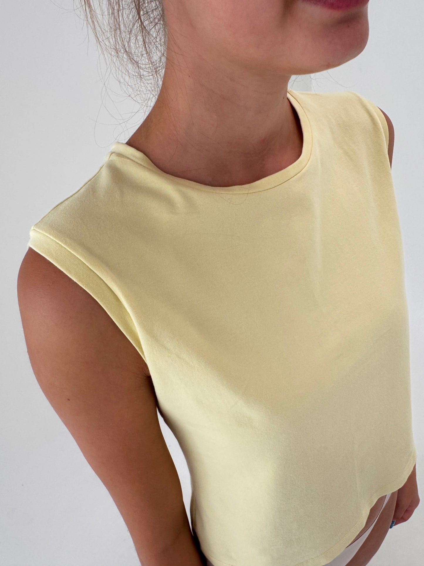 Top Max Mara butter yellow din bumbac excepțional