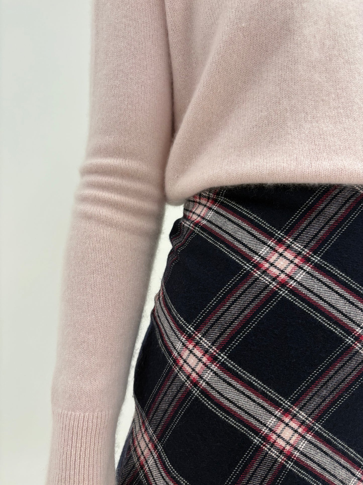 Fustă luxury Ermano Scervino maxi din stofă extrafina în carouri