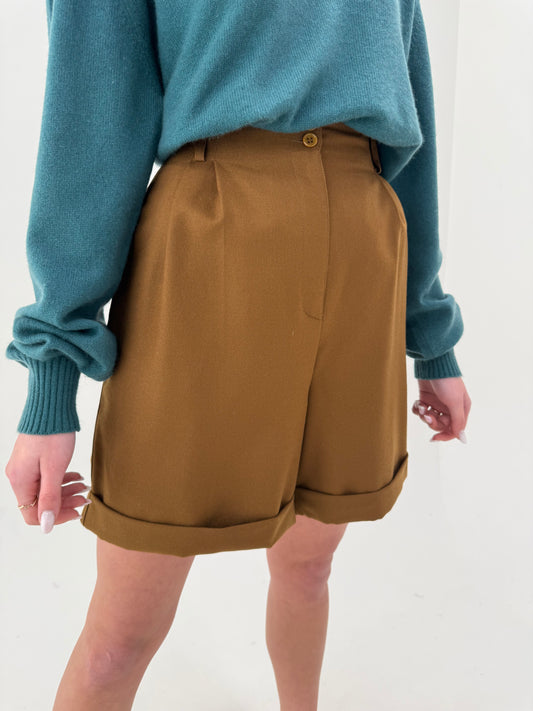 Pantaloni vintage din gama Max Mara caramel din ăla extrafina ușor lucioasă