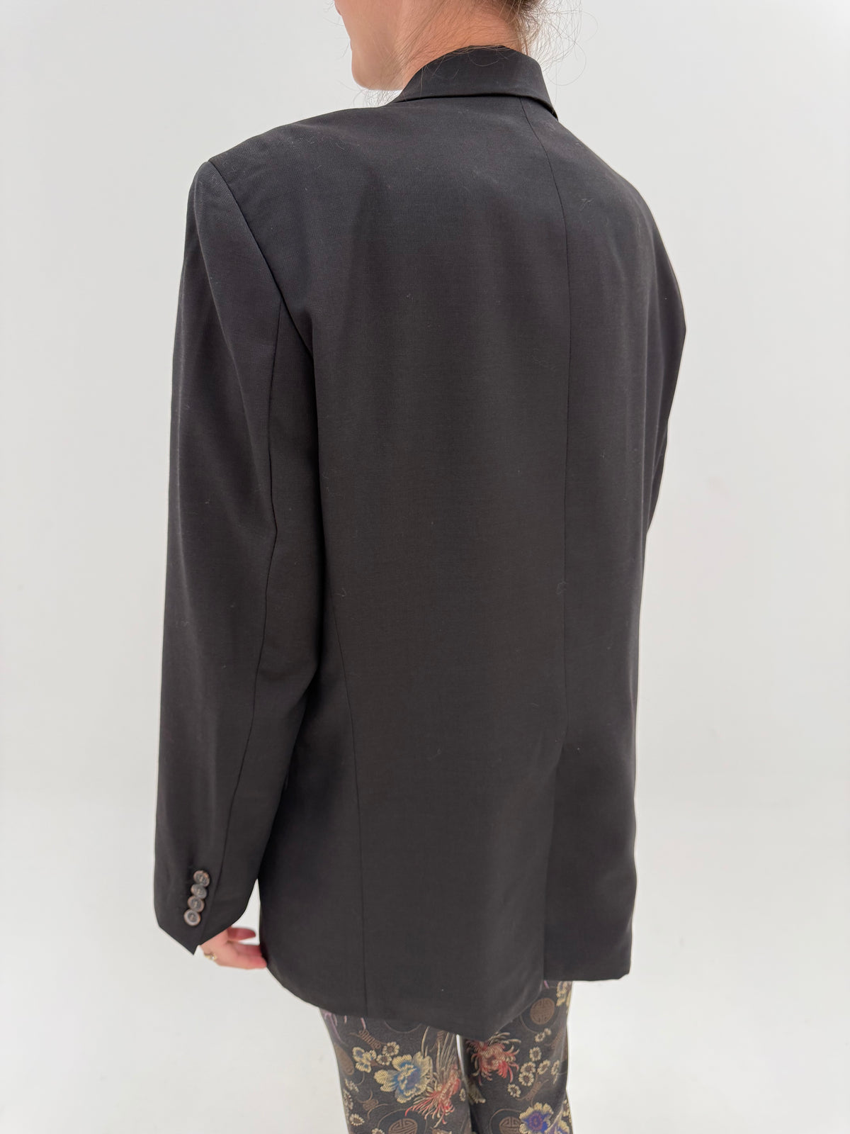 Sacou tall Hugo Boss dark brown din lana extrafina în croi actual