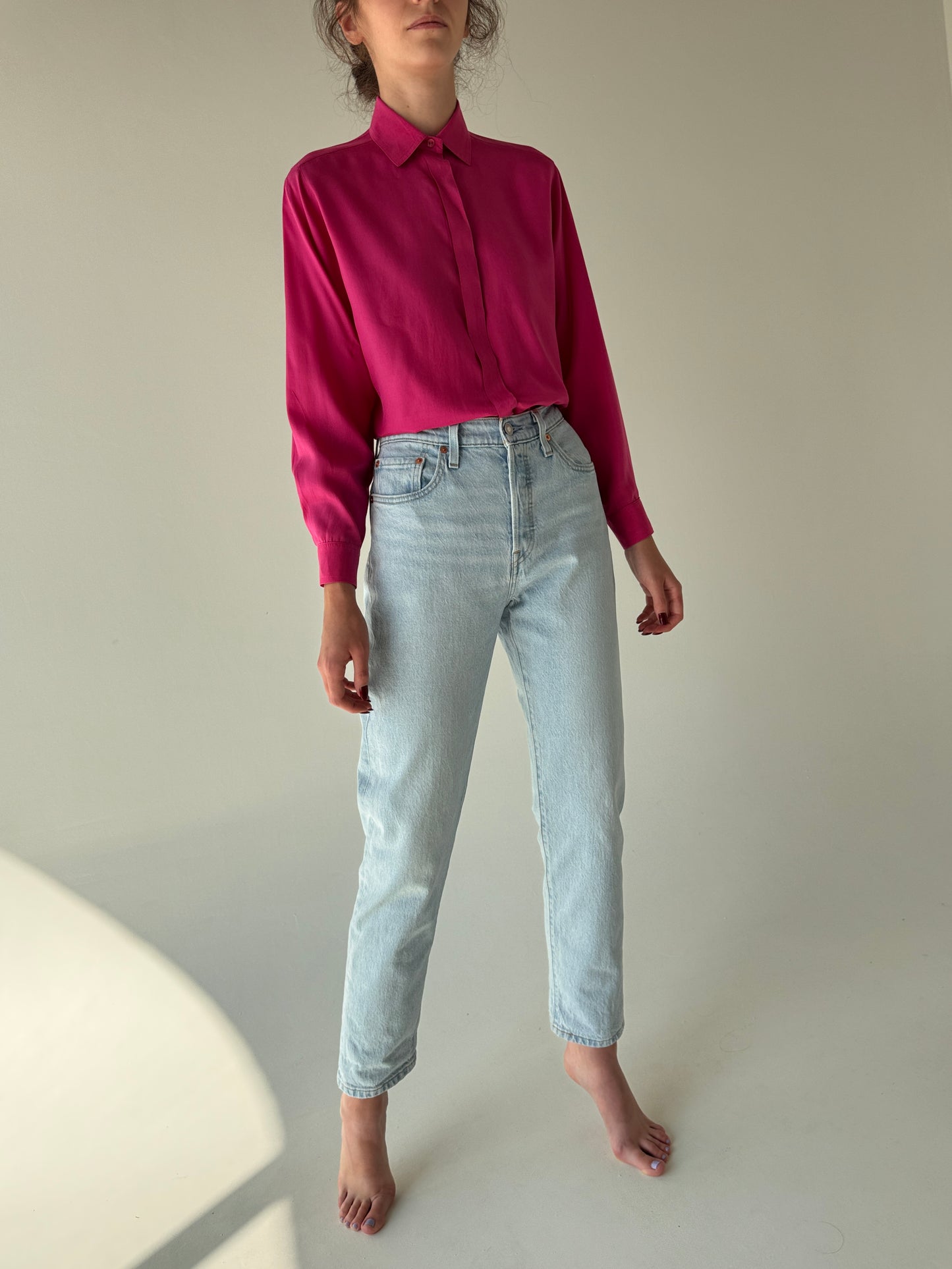 Jeans Levi’s premium 501 light wash tall