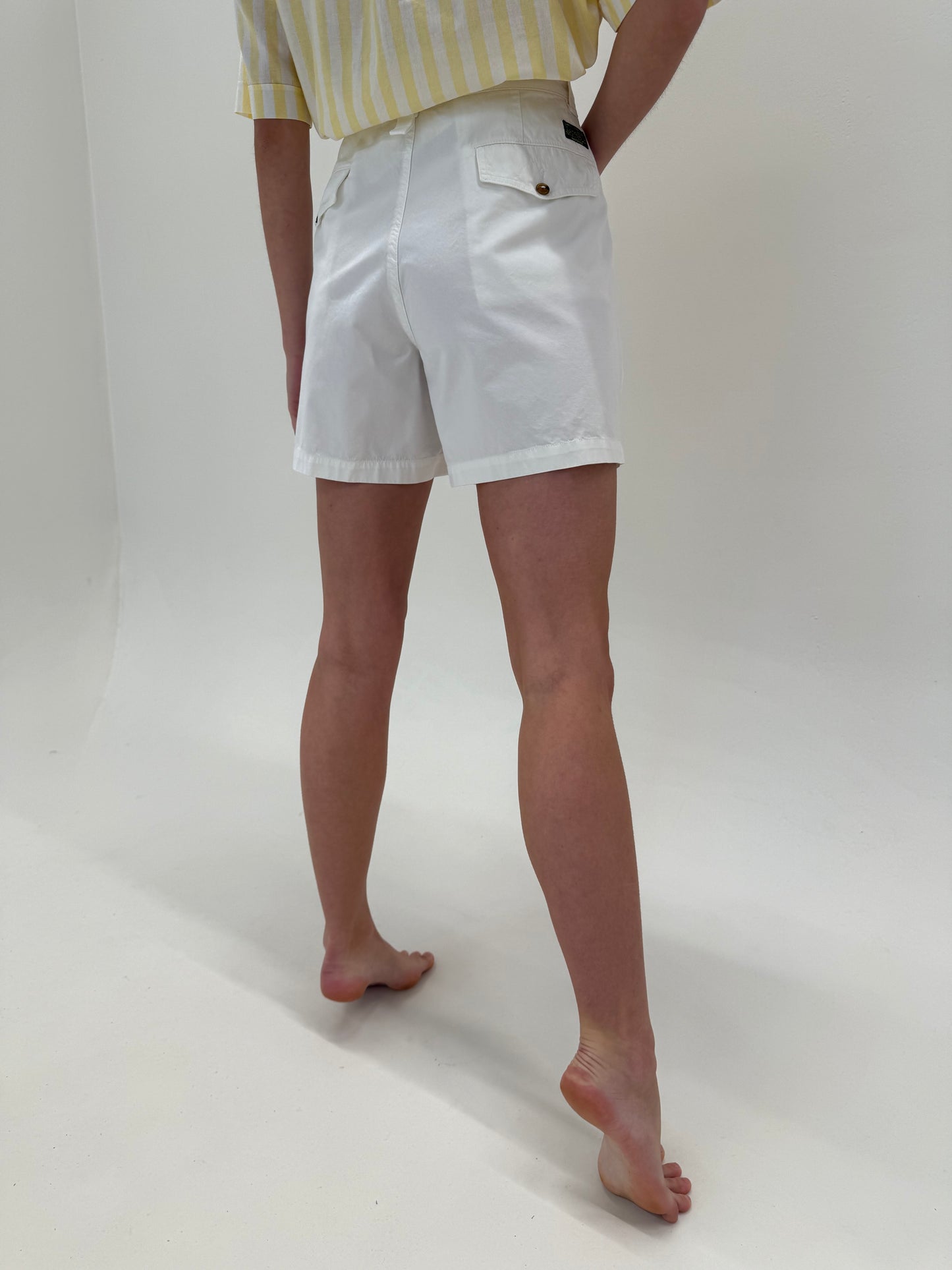 Pantaloni vintage Valentino scurți din poplin excepțional de bumbac