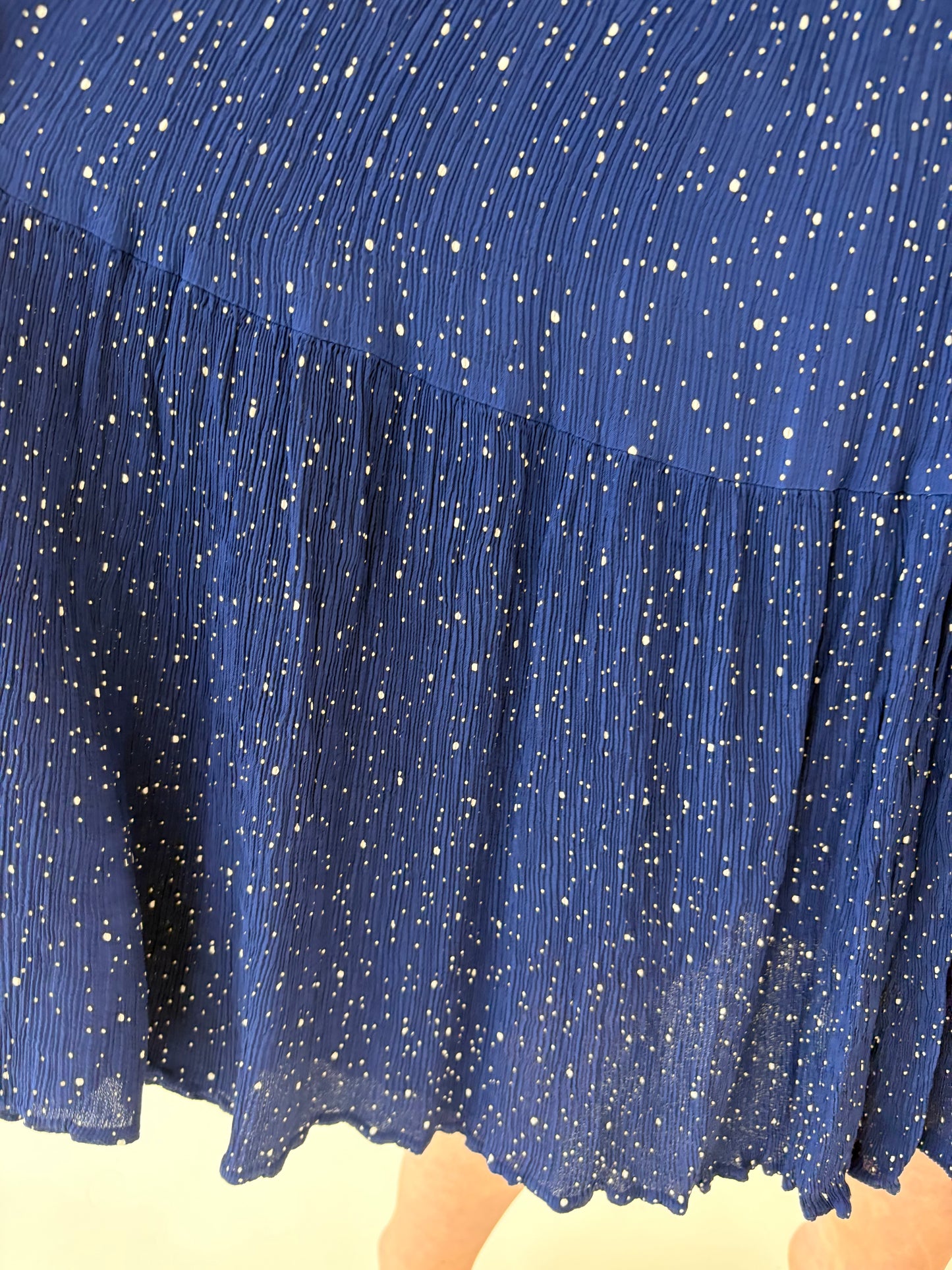 Fustă vintage extrem de amplă cu influențe Navy și talie ultra înaltă
