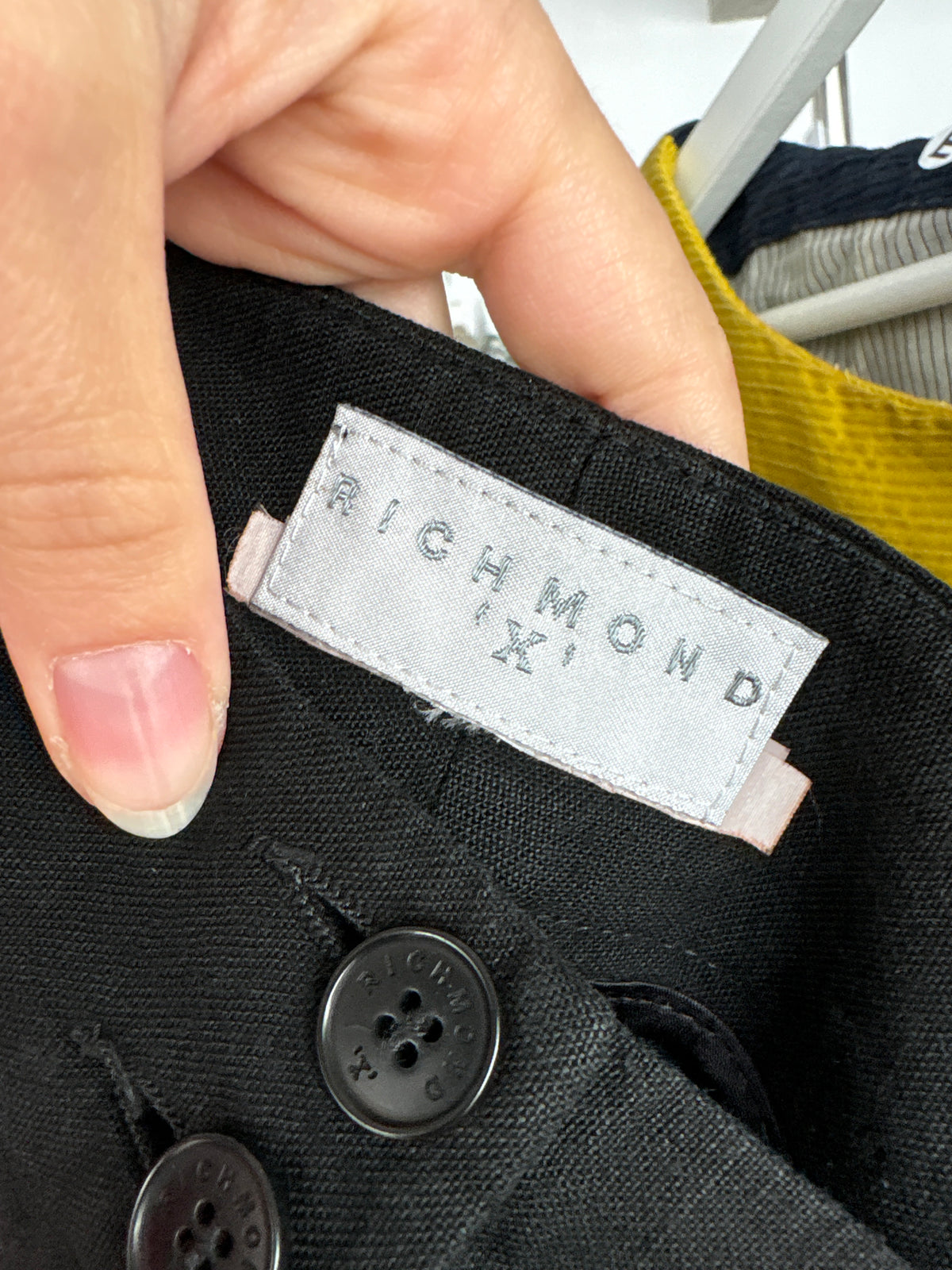 Pantaloni de brand luxury Richmond evazați din in premium negri