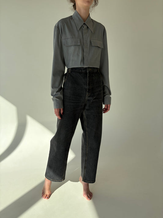 Jeans vintage premium plus size tall cu talie mai generoasă