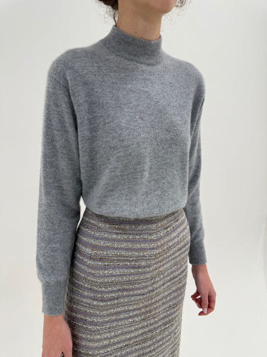 Maleta din cașmir multiply silver gray