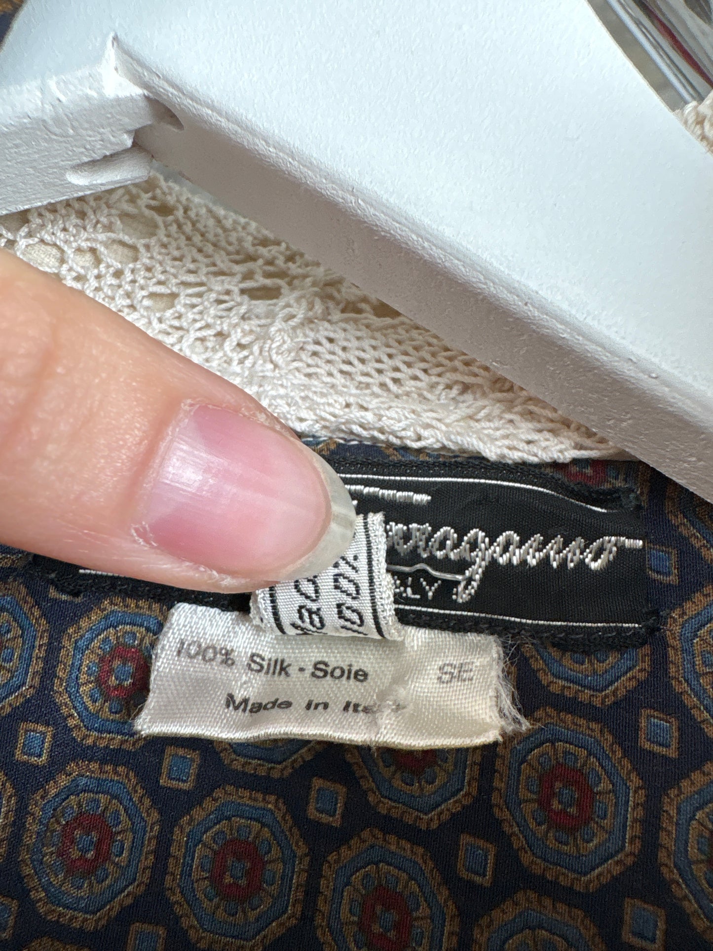 Robe chemise Salvatore Ferragamo din mătase naturală