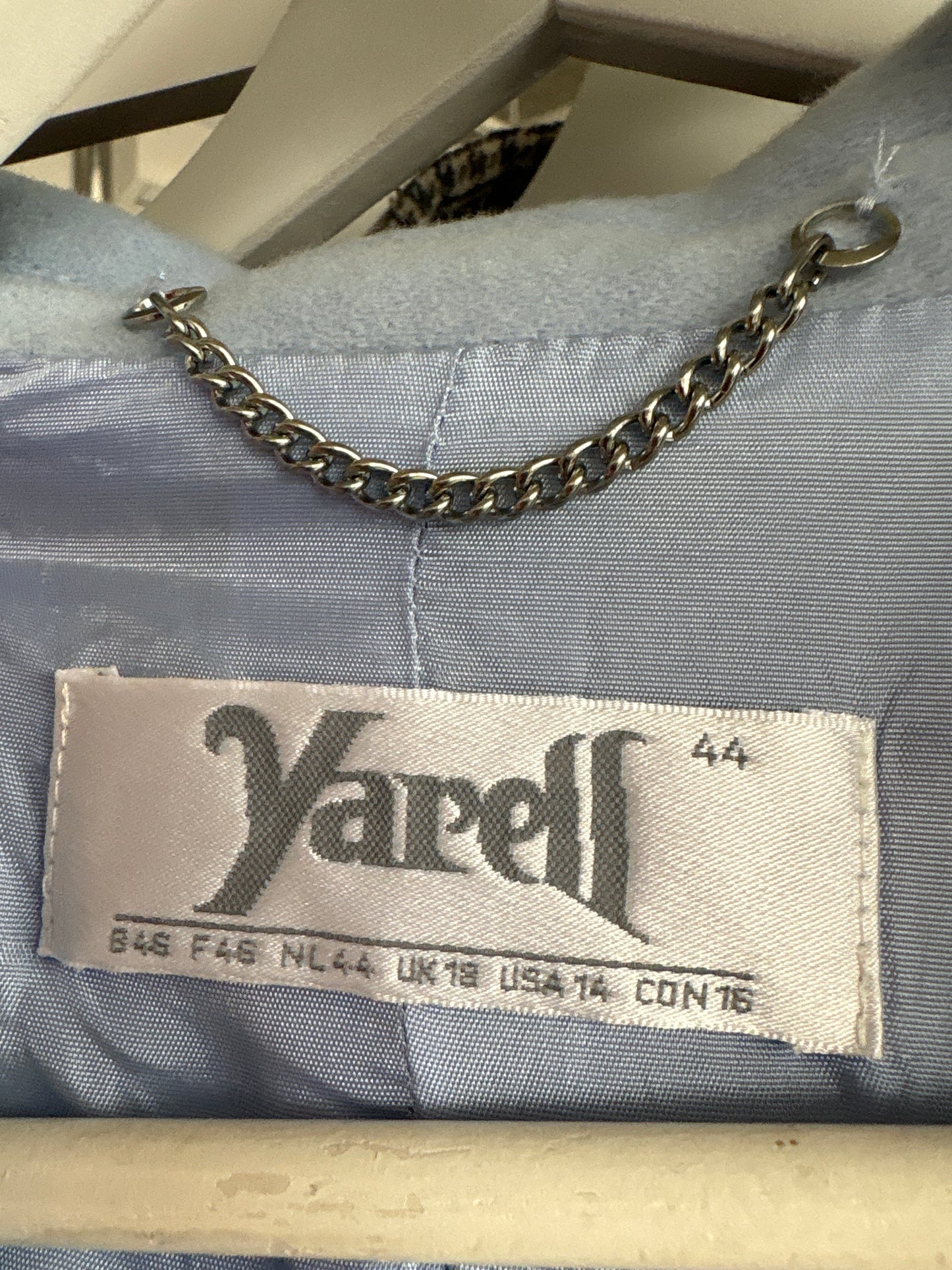 Sacou baby blue elegant din cașmir și lana extrafina