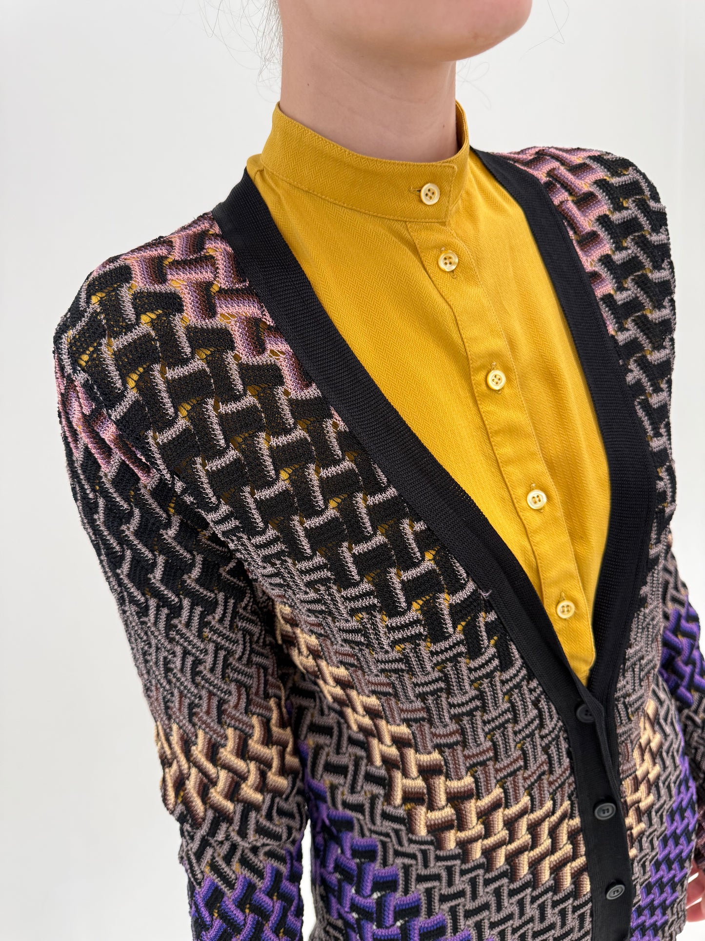 Cardigan Missoni ultra luxury de vară din jerse specific brandului