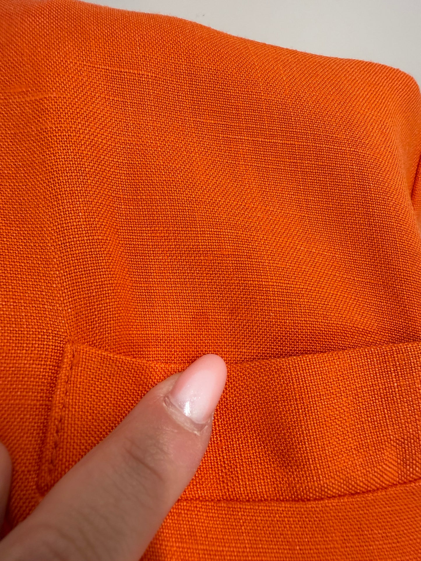 Sacou vintage italian oranj cambrat cu nasturi metalici  aurii din in premium