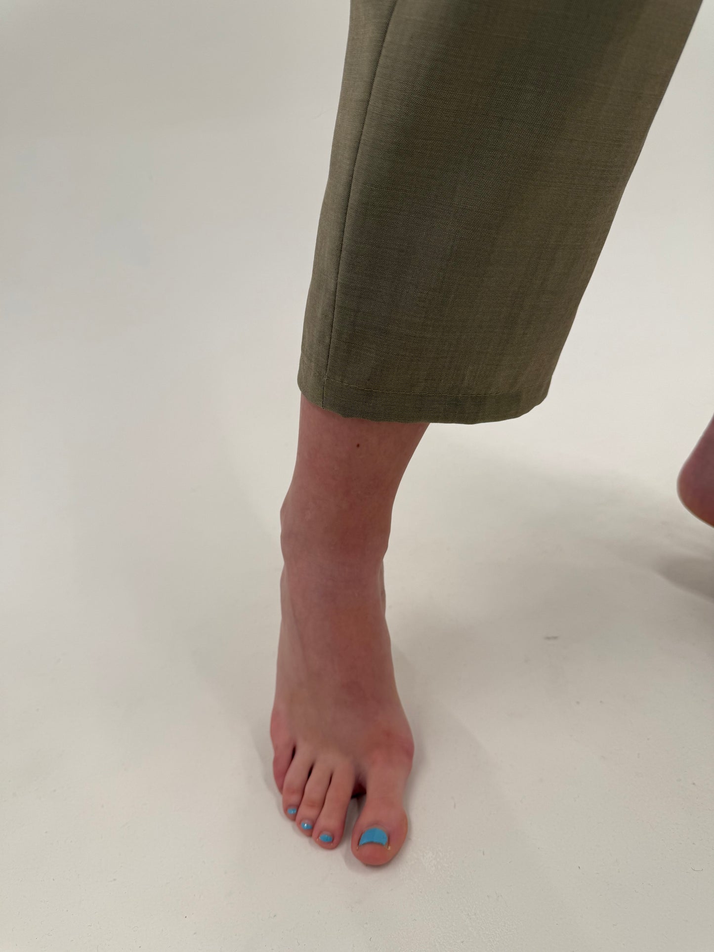 Pantaloni camel luxury italienești din stofă extrafina de lana și mohair