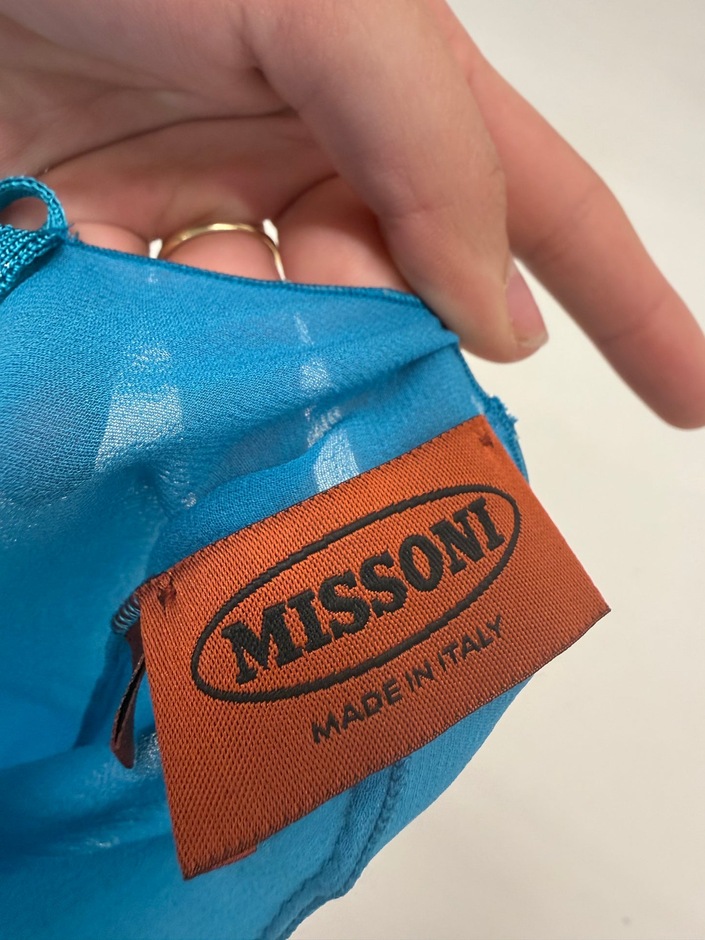 Top Missoni tip furou din Georgette de mătase naturală în bie